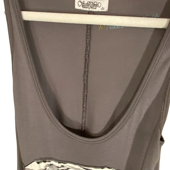 Lauren Moshi Love Potion Perfume Bottle Grey Micro Modal Maxi Dress Small - Picture 4 of 5